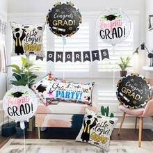 8pcs Graduation Balloon Set, Includes Graduation Arrow, 18-Inch Round Foil Balloons, Suitable For Graduation Party, Happy Graduation 2026, Celebration, Campus Activities, Classroom Decor, Class Graduation Decor, Kindergarten, Primary, High School, University Graduation Ceremony - Multicolor - View 4