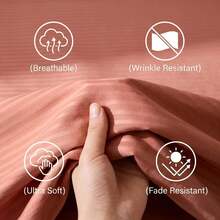 SERAPHINEX Sheet Sets With Pillowcases - Dusty Pink - View 5