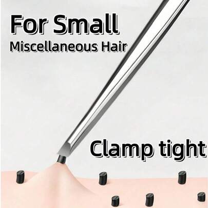 1pc Byimy High Quality Stainless Steel Eyebrow Tweezers, Ingrown Hair Removal Tweezers, Precision Slanted Tip Eyebrow Tweezers, Facial Care Tool