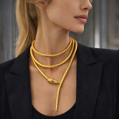 Colar Feminino Multifuncional 4 Em 1 Corrente Cinto Pulseira Tornozeleira Moda