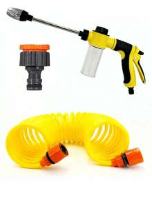 可伸缩卷管、软水管、高压花园软管、洗车水枪、喷嘴、园艺浇水管、草坪洒水软管、清洁水管 - B - 查看 13