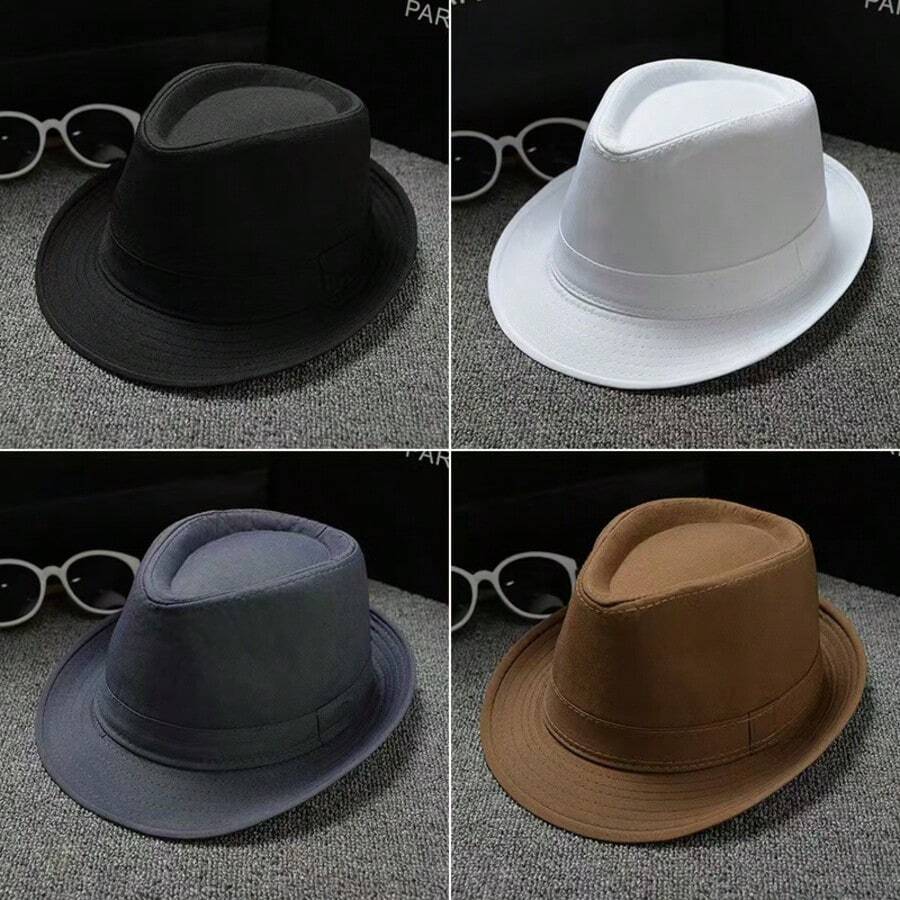 1 buah Topi Beret Unisex Gaya Y2K Musik Jazz Warna Polos, Pelindung Matahari untuk Aktivitas Luar Ruangan, Pakaian Kasual untuk Olahraga & Perjalanan - warna padat - View 1