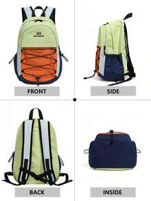 Set Ransel Fungsional City Explorer 4 Warna | Abu-abu, Merah Muda, Kuning, dan Hitam, Cocok untuk Berbagai Skenario Perjalanan, Estetika, Sistem Tali Elastis * Sekat Multi-Kompartemen, Satu Set Perlengkapan Mencakup Semua Skenario Perjalanan Kampus dan Luar Ruangan. Resleting Geser Dua Arah yang Halus, Desain Tali Anyaman Atas untuk Mengurangi Tekanan pada Tali Bahu - MultiWarna - View 4