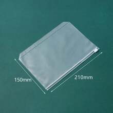 A5 Double Grid With Lid 6-Hole Storage Bag 5pcs/Set Clear Loose-Leaf File Pocket Back To School,Back To School,School Supplies - Transparent - View 15