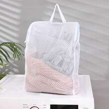 Durable Rectangular Laundry Bag, Made Of Woven Polyester Honeycomb Mesh With Zipper And Handles, Great For Socks, Underwear And Travel Clothes - View 8