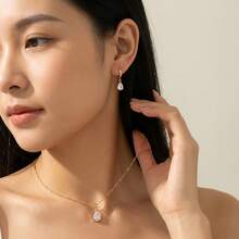 1 Box 4pcs Heart-Shaped Jewelry Set, Customizable Heart Necklace, Earrings And Bracelet, Suitable For Daily Wear, Parties, Dates, Weddings, Bridal Gifts, Gifts For Mom, Birthday, Valentine's Day - 4pcs Set With Box - View 4