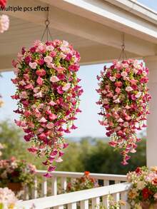 3/1 Piece Artificial UV-Resistant Violet Flower Decor, Suitable For Wreaths, Weddings, Mother's Day, Garden, Balcony, Indoor & Outdoor Home Decoration - Multicolor - View 9