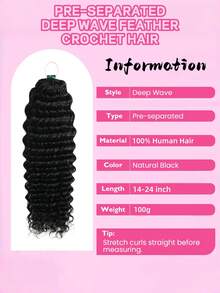 Tóc nối móc sợi siêu nhỏ thủ công dành cho nữ, kiểu sóng sâu, được tách sẵn thành từng lọn nhỏ, mềm mại và thân thiện với da, phù hợp để sử dụng và tạo kiểu hàng ngày. - Natural Black - Xem 3