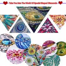 10pcs Diamond Painting Coasters, Cartoon Character, Mask, Sun Pattern, Wooden Material, Colorful Printed Coasters, Suitable For Home Decor, Outdoor Gazebo, Camping, Tea Table Anti-Slip Coasters - Multicolor - View 11