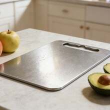Premium Stainless Steel Cutting Board, Double-Sided Design, Material, Suitable For Kitchens And Dining Areas. Ideal For Slicing Vegetables, Fruits, And Meats. Convenient, Portable, And Versatile-An Essential For Home Cooking. - 3pcs - View 5