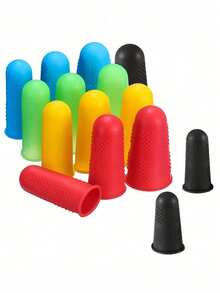 Silicone Finger Sleeves, Finger Caps, Hot Melt Glue Finger Sleeves, Silicone Finger Sleeves, Hot Melt Glue Finger Sleeves, Fingertip Pads Suitable For Counting Money, Organizing, Writing, Sorting Tasks, Hot Melt Glue, And Sports Games - Multicolor - View 6