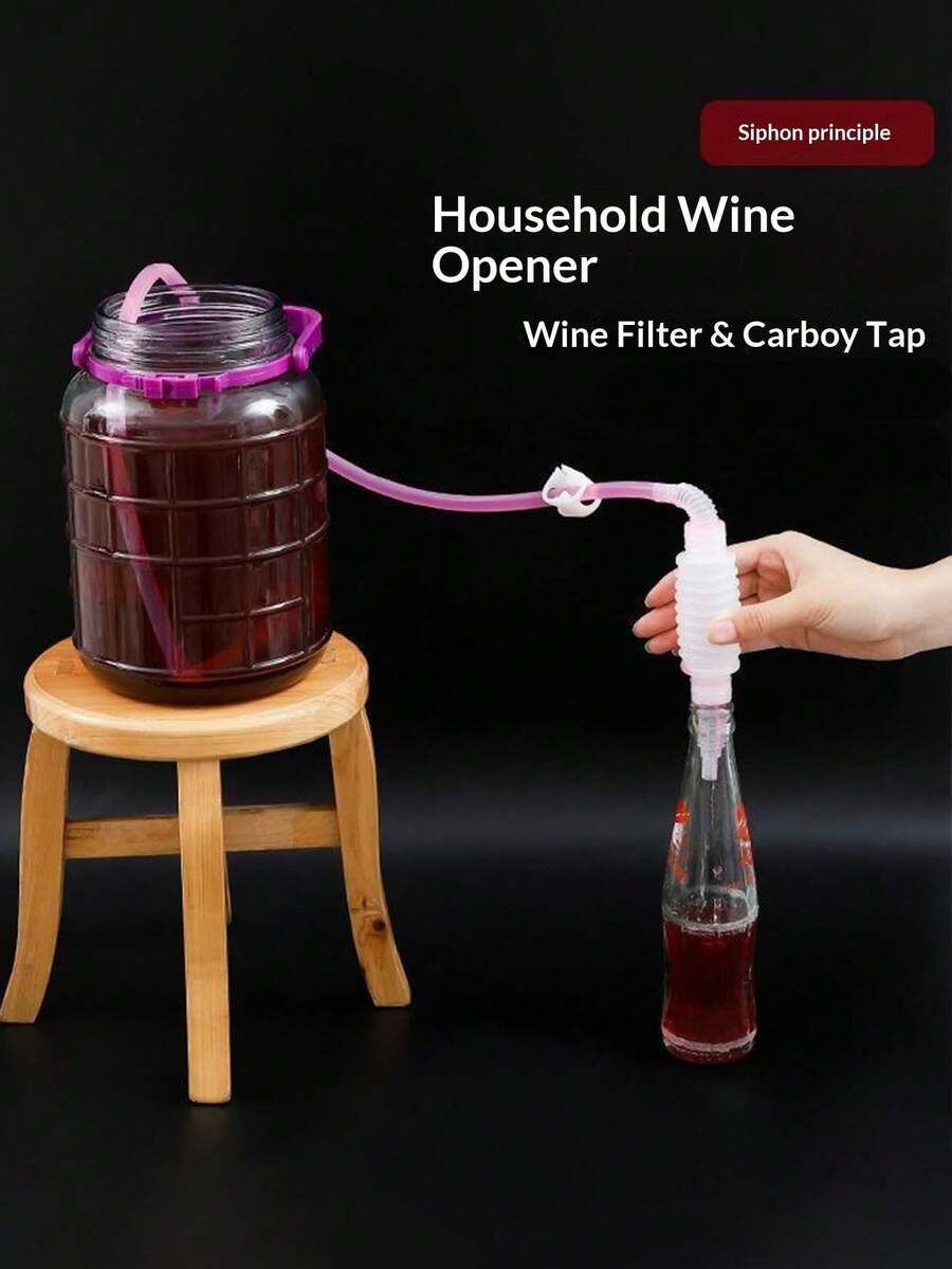 1 buah Pompa Alkohol Otomatis, Selang Sifon Otomatis Cocok untuk Alkohol dan Minuman Keras, Dispenser dan Filter Anggur Rumah Tangga - View 1