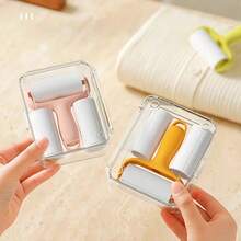 Bộ dụng cụ lăn bụi mini cầm tay - 1 cán lăn + 3 con lăn thay thế, keo dính chắc chắn giúp loại bỏ lông thú cưng, dễ sử dụng, cán lăn có thể tái sử dụng, không cần nguồn điện, thích hợp cho thú cưng/quần áo/thảm/ghế xe hơi, vật dụng thiết yếu cho người nuôi thú cưng. - Nhiều màu - Xem 8