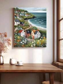 DIY数码油画套装 - 海滨小镇，40*50厘米无框，精心绘制的油画，用色彩表达您的个性，用油画装饰您的空间，让色彩鲜活起来，展现您的独特风格。现在就开始您的艺术之旅吧！ - 多色 - 查看 5