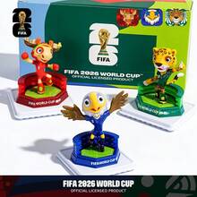 FIFA 【官方授权】2026世界杯吉祥物系列人偶（加拿大枫叶、墨西哥扎尤、美国克拉奇，6厘米/2.36英寸，3个/套）足球玩偶收藏品，球迷纪念品 6QCB - 26FWC-Mscot Figure(6QCB) - 查看 5