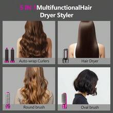 5-In-1 Multifunction Sirocco Curling Set: Straightens, Blow-Drys, And Self-Styling Hair Dryer - US A Type Plug(110-127V) - View 4