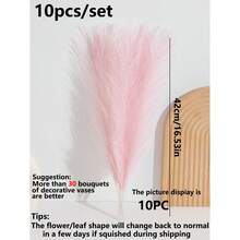 10PCS Reed Artificial Flowers Are Used For Bohemian Home Decoration, Suitable For Mother's Day And Father's Day. - Baby Pink - View 4