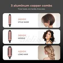 UKLISS HAIR It 捲髮熱梳 32mm 捲髮梳，豐盈髮根捲髮與鬆散捲髮，離子直髮梳，全新升級複合刷毛，負離子功能，9 段溫度調節，護髮不傷髮，適用於美髮沙龍、居家與旅行，快速加熱熱梳，畢業、生日、節日、夏季、秋季、Y2K、時尚、女性、彩妝、化妝品、派對、海灘、旅行 - 查看 3