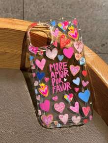 Ốp điện thoại thời trang trong suốt in hình trái tim chống sốc, tương thích với iPhone 16/11/12/13/14/15/15pro/15 Plus/15 Promax/7plus/8plus/X/Xs Max/Xr/11pro/12pro/13pro/14pro/12mini/13mini/11promax/12promax/13promax/14promax/14plus/6/6s/6plus/7/8/16Pro/16plus/16promax - Nhiều màu - Xem 1