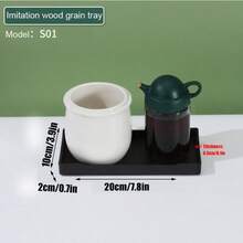 1 Khay nhựa hình chữ nhật màu trắng trang nhã, khay phục vụ đa năng, có 6 kích cỡ để lựa chọn, phù hợp cho bữa sáng/đồ ăn nhẹ/cà phê/trà/cocktail/món khai vị, khay đựng đồ trên bàn làm việc trong nhà bếp, phòng khách, phòng tắm, phòng ngủ, văn phòng, cửa hàng, ngoài trời, bàn cà phê, trên đùi/ghế sofa, tiệc nướng/tiệc tùng. - màu đen - Xem 12