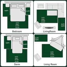 Soft Shaggy Area Rug For Living Room, Thick Fuzzy Rug For Bedroom, Modern Spring Decor Aesthetic, Upgrade Non-Slip Fluffy Carpet, Ideal Gift For Mother's Day Housewarming, Easter, Dry Clean Only, With 4 Carpet Stickers, Tie-Dye Dark Green - 紮染深綠 - 查看 10