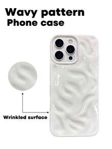 1pc Compatible With IPhone 17/16/15/14/13/12/11 All Models, Soft & Cute Girl Design, TPU Soft Case, Summer Beach Style, Striped Sea Turtle Shell Floral Pattern, Lightweight Anti-Slip Phone Cover - White - View 6