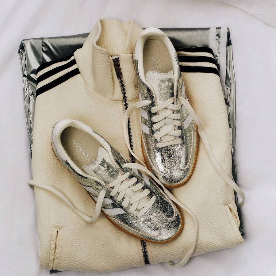 Giày thể thao cổ điển Adidas SAMBA OG W, Ma Sichun Same Style "T-Toe" - Bạc - Xem 1