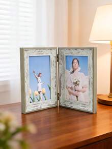 Khung ảnh gấp 1 chiếc, vừa 2 ảnh kích thước 4x6 inch, khung ảnh gập cổ điển sáng tạo, thích hợp làm quà tặng ngày lễ hoặc sinh nhật cho bạn bè và gia đình. - Nhiều màu - Xem 14