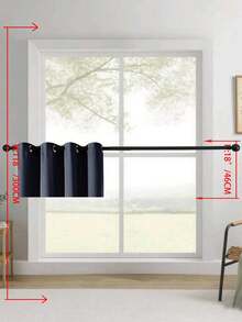 1pc/2pcs Blackout Curtains, Thermal Insulated Blackout Curtains, Opaque Curtains With Grommets, Light Blocking And Heat Insulation, UV Protection, Suitable For Bedroom, Home, Living Room Decoration, Thickened Light Blocking Curtains For Bedroom And Living Room, Providing Privacy And Temperature Control - Navy Blue - View 19