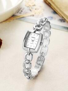 Gaiety 3/1pcs Women's Quartz Watch, Elegant Luxury Rhinestone Minimalist Bar Index Vintage Square Dial, Suitable For Daily Wear, Party Decoration Or Gifts For Mother And Friends On Mother's Day, Valentine's Day, Anniversary, Birthday And Other Holidays - Multicolor - View 8