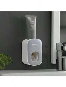 1 pieza Dispensador de pasta de dientes automático de lujo - Montado en la pared, sin necesidad de perforar, fácil de limpiar, ahorra espacio, impermeable, exprime la pasta de dientes sin esfuerzo, accesorio de almacenamiento para el baño, sin necesidad de presionar manualmente, dispensador de pasta de dientes que ahorra tiempo y esfuerzo - Multicolor - Ver 14