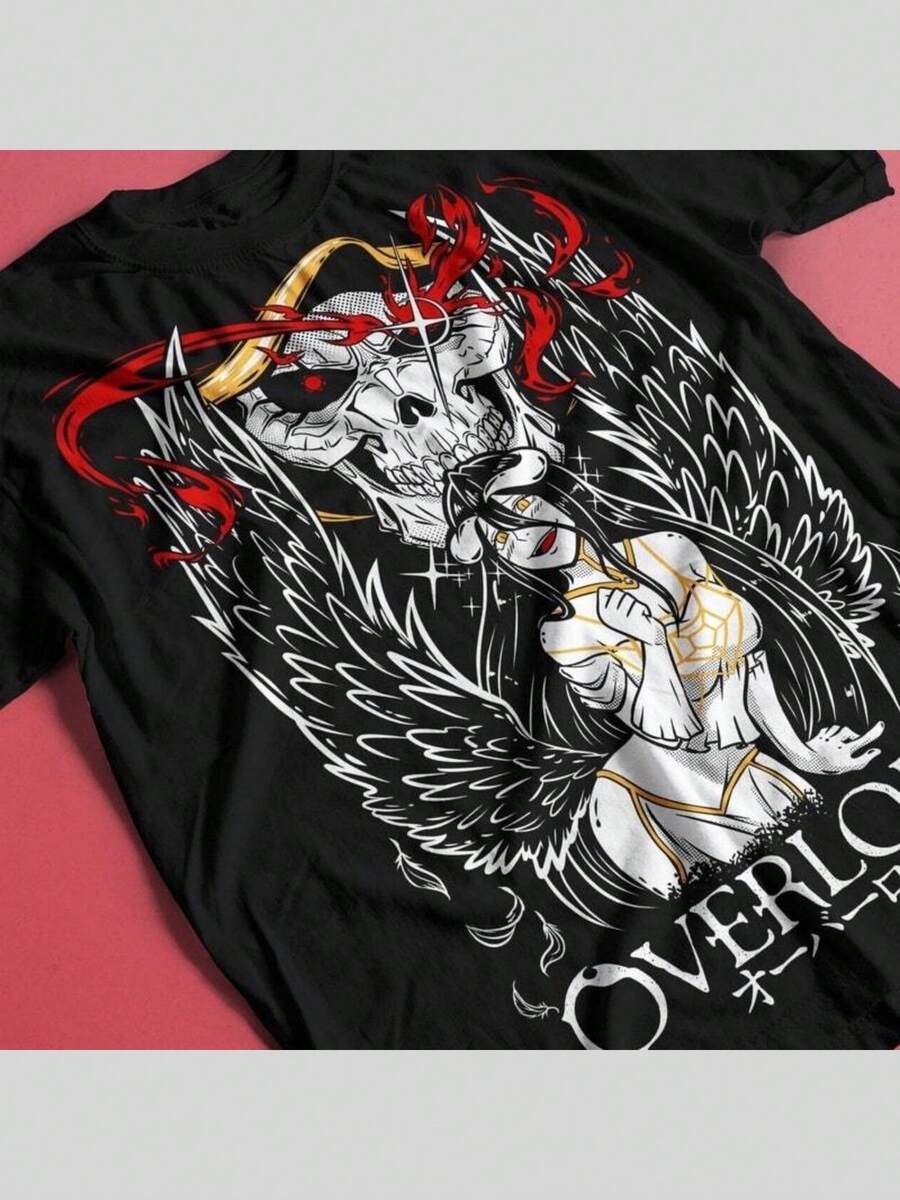 Albedo Overlord Tshirt, Anime Overlord Character, Demon Girl, Succubus, Ainz Ooal Gown, Momonga, Tomb Of Nazarick, Anime Streetwear Sweatshirt - màu đen - Xem 1