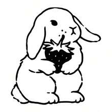 草莓兔汽车贴纸，车贴，乙烯基汽车贴纸 - A - 查看 5