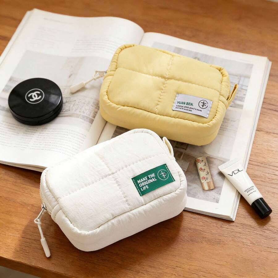 1 pieza Bolsa de cámara de viaje con 4 colores opcionales, bolsa de cosméticos, bolsa de lavado, bolsa de almacenamiento para ropa interior y artículos varios, adecuada para almacenamiento de viaje ligero, estuche de cámara, bolsa para cámara digital - Multicolor - Ver 1