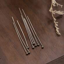 50-Piece Set Of Stainless Steel Fashion Ball Pins, Bead Pins, Round-Head Pins For DIY Beadwork, Pendants, And Jewelry Making Accessories - Silver - View 5