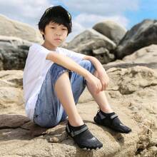 Couples' Beach Water Shoes, Five-Finger Design, Outdoor Casual Shoes, Shock-Absorbing Drainage Holes - Black - View 6