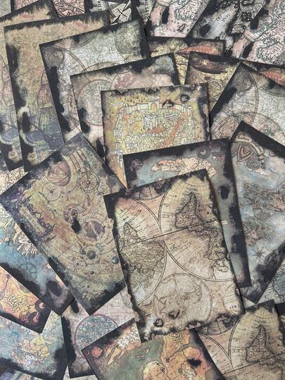 40 piezas/paquete Papel para scrapbooking con tema mágico, material de decoración vintage DIY no adhesivo, regalo para vacaciones, material de collage hecho a mano, planificación de scrapbook personalizada, artículos de papelería escolares creativos