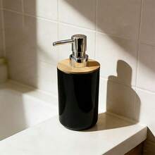 1 bình đựng xà phòng tạo bọt bề mặt nhẵn 380ml, vật dụng thiết yếu cho phòng tắm, bình đựng xà phòng lỏng cho nhà bếp, chai thời trang, bình nhựa, cấu trúc bền chắc, bình có thể tái sử dụng, bình đựng xà phòng rửa tay dạng lỏng, dùng cho gia đình và thương mại. - đen - Xem 5