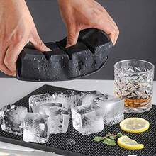 Lidded Ice Cube Tray - Large Silicone Ice Cube Mold, Fits In Freezer, Suitable For Whiskey, Cocktails, And Juice Large Cubes - Multicolor - View 2