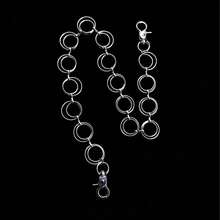 Dây xích quần hai vòng tối giản - Dây xích thắt lưng phong cách Gothic Punk cho quần jeans, thép không gỉ chấm bi, phù hợp mọi mùa. - Bạc - Xem 3