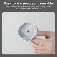 不锈钢吸盘挂钩，浴室毛巾挂钩，免钻孔粘钩 - A - 查看 6