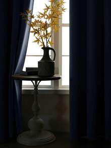 1pc/2pcs Blackout Curtains, Thermal Insulated Blackout Curtains, Opaque Curtains With Grommets, Light Blocking And Heat Insulation, UV Protection, Suitable For Bedroom, Home, Living Room Decoration, Thickened Light Blocking Curtains For Bedroom And Living Room, Providing Privacy And Temperature Control - Navy Blue - View 7