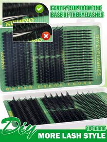 560pcs Russian Lash Extensions Kit, Spikes Lash Individuals 100D 120D Volume Eyelash Clusters D-Curly Lash Clusters Kit 10-16MM DIY Eyelash Extensions, 6 Styles Lash Clusters Spike Lashes Individual Lash Clusters, Multi-Type Natural Look, Reusable Individual Segmented False Eyelashes Wispy & Ultra Soft DIY Eyelash Extension At Home - DD - View 4