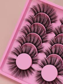 6 Pairs Of10-16mm Long Personal False Eyelashes, DIY Eyelash Extender, Natural Appearance Eyelash Extension Effect, Women's Self Grafting Curly Eyelashes, Cosmetics - Black - View 5