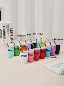 Cốc in hoa sinh nhật cá nhân hóa có nắp đậy, Cốc dành cho phù dâu, Quà cầu hôn phù dâu, Quà tặng cô dâu, Cốc du lịch cho cô dâu, Cốc phù dâu - Nhiều màu - Xem 8