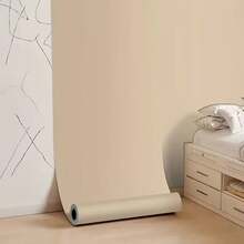 1 Rotolo di carta da parati autoadesiva, carta da parati opaca di colore solido, carta da parati adesiva, rimovibile e impermeabile per soggiorno, cucina, camera da letto, dormitorio, rinnovo di mobili, decorazione della stanza, decorazione della parete - E-marrone - Visualizzare 15