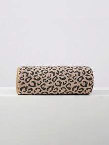 1pc/2pcs/3pcs Luxury Leopard Print Towel Set - Jacquard Coral Velvet Plush Towels, Ideal For Bold Home Decor And Spa Environment - Coffee Brown - View 11