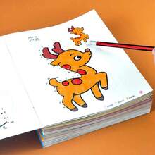3岁以上儿童涂色绘画书，数字水果动物绘画书，趣味点画，儿童教育，学习数字、字母、颜色，涂色线条画书 - 儿童节日礼物 - 2 Random Books - 查看 12