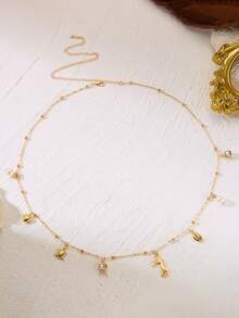 Estilo de vacaciones en la playa: Cinturón con estrella de mar, caracol, concha, cadena para el Body, bikini único para mujer, accesorio de cinturón sexy - Multicolor - Ver 6