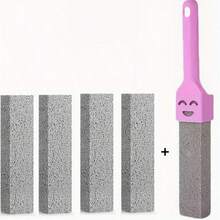 5件套带手柄浮石马桶刷套装 - 浴室清洁石，用于去除马桶、瓷砖、水槽和浴缸上的水垢、铁锈和污渍，浴室清洁工具|符合人体工程学的手柄|浮石清洁器 - 馬桶清潔刷 - 查看 11